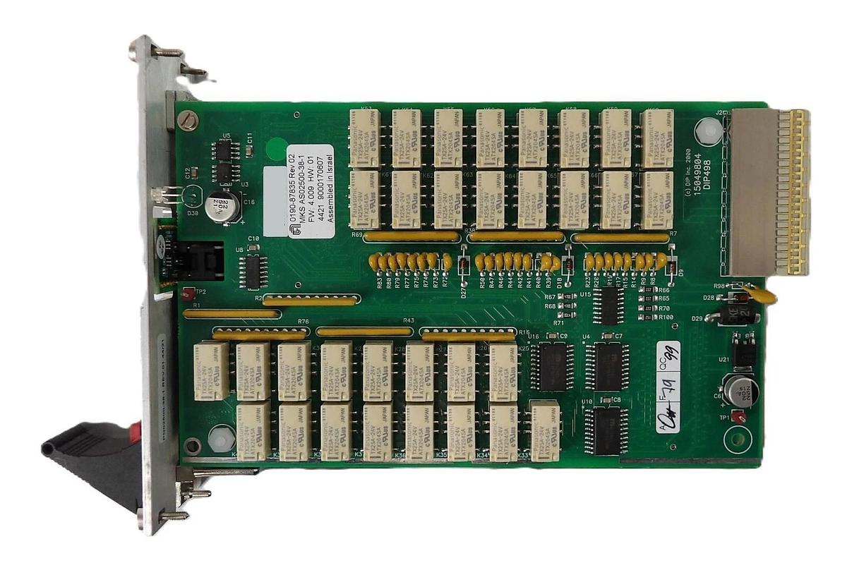 Used MKS Instruments AS02500-38-1 Interlock Module PCB CDN497 AMAT 0190-87835 Working