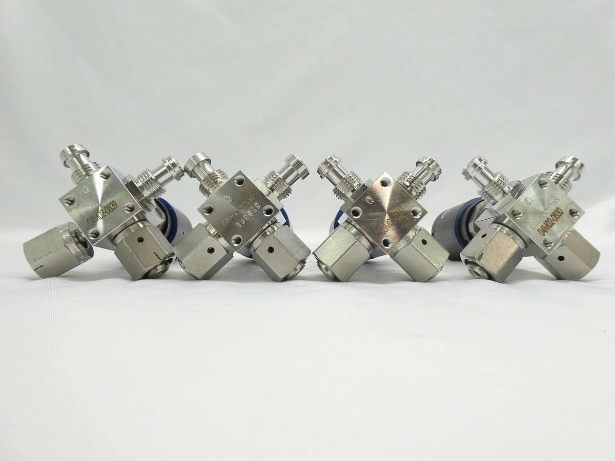 Used Qualiflow 2x10-9atm.cm3/Sec 4-Way Pneumatic Valve Lot of 4 Working Surplus