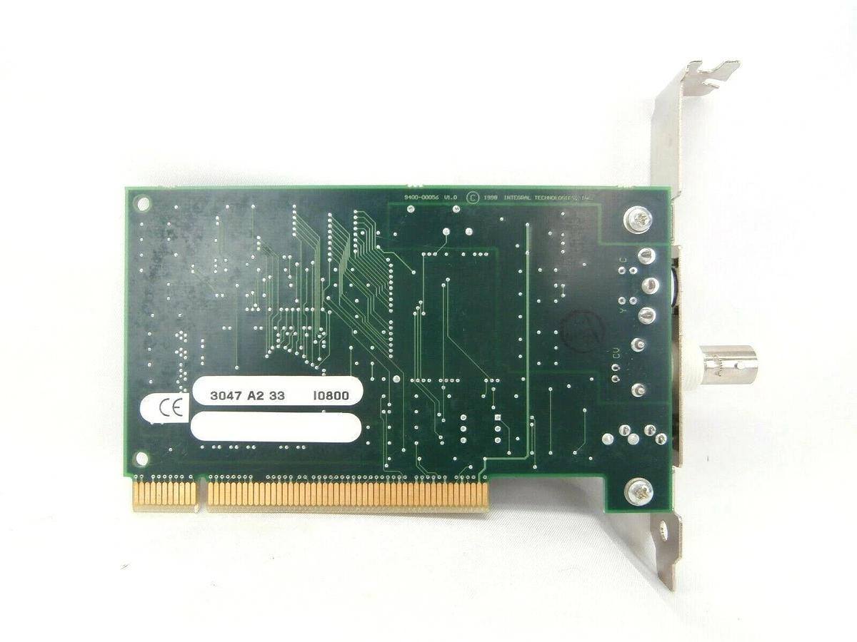 Used Integral Technologies 9400-00056 Frame Grabber PCI Card PCB 3047 A2 33 Working