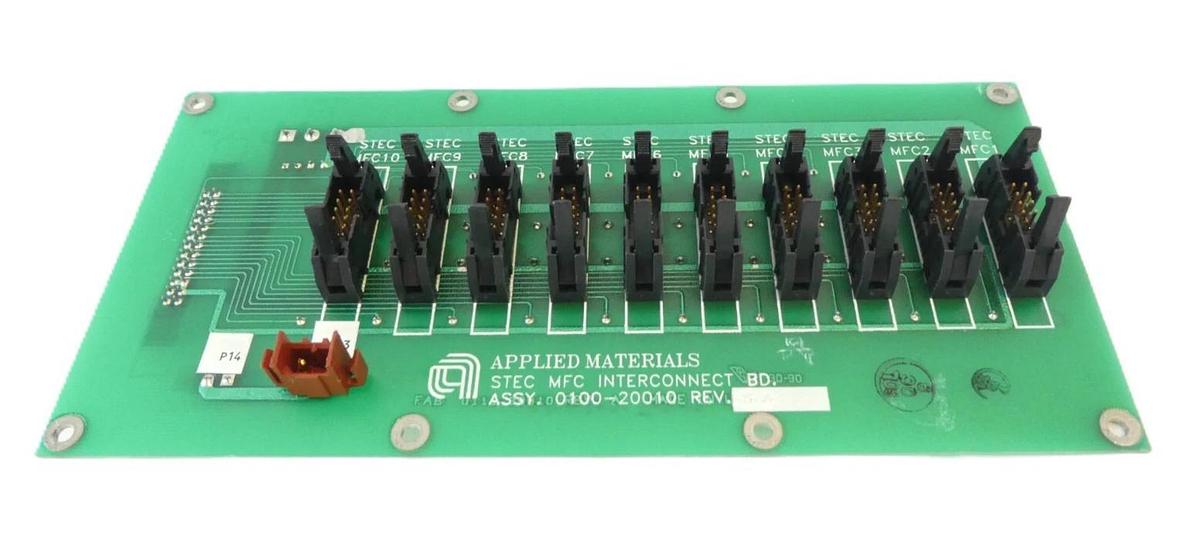 Used AMAT Applied Materials 0100-20010 STEC MFC Interconnect PCB Working Surplus