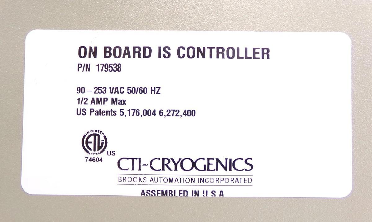 Used CTI-Cryogenics 179538 On-Board IS Controller Rackmount Module Working Surplus