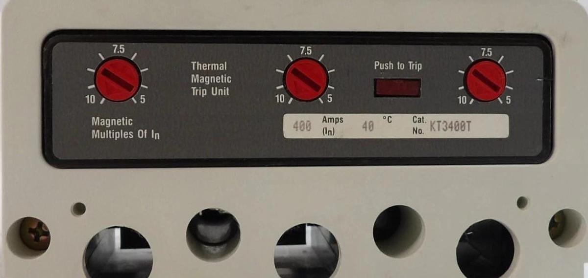 Used Westinghouse KDB3400 Industrial 3-Pole Circuit Breaker KDB 35k w/KT3400T Working
