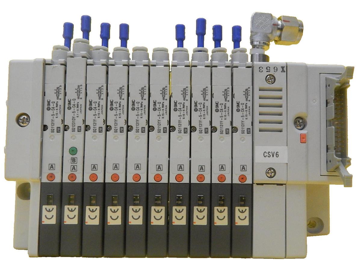 Used TEL Tokyo Electron CSV6 10-Port Manifold SMC SQ1131DY-5-C4-Q PR300Z Used Working