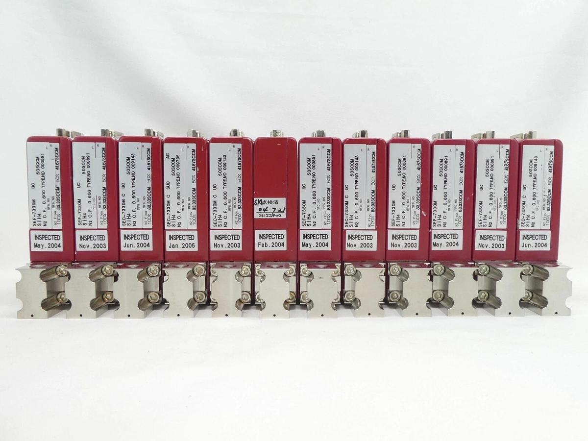 Used STEC SEC-7330M Mass Flow Controller MFC 50 SCCM SiH4 Reseller Lot of 12 Working