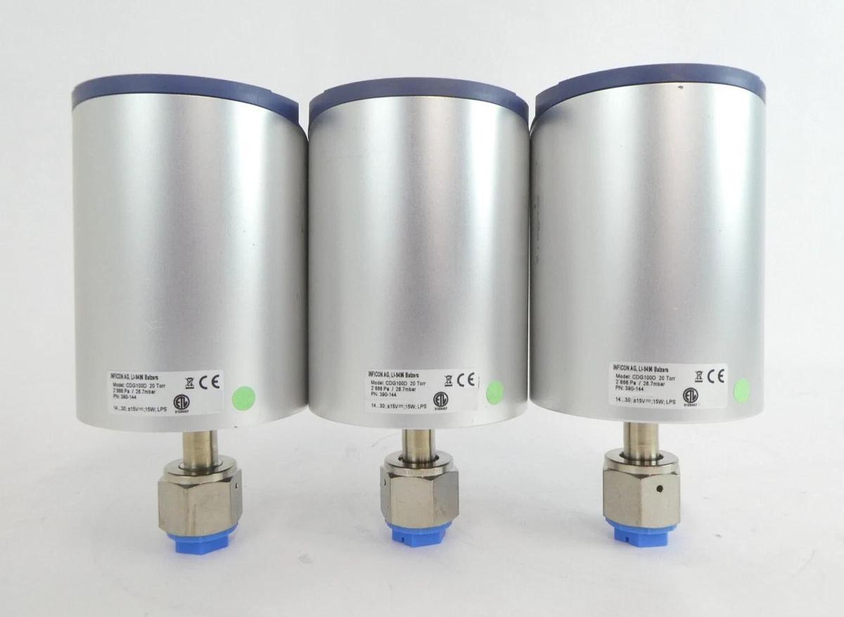 Used Inficon 390-144 Baratron Transducer CDG100D Reseller Lot of 8 Working Surplus