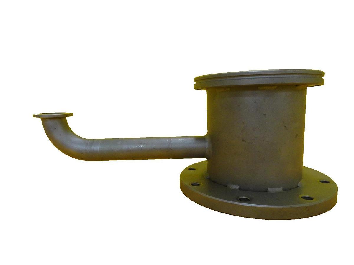 Used Edwards Vacuum Adapter Tube Tee ISO100 ISO-F to ISO100 NW25 90° Elbow Working