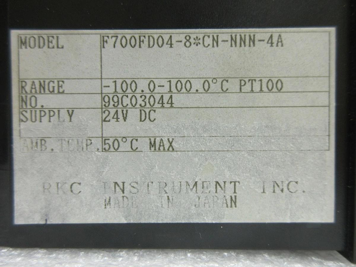 Used RKC Instruments F700FD04-8*CN-NNN-4A Temperature Controller Lot of 2 Used