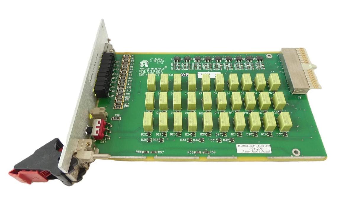 Used AMAT Applied Materials 0100-02310 SWLL Interlocks PCB Card Working Surplus