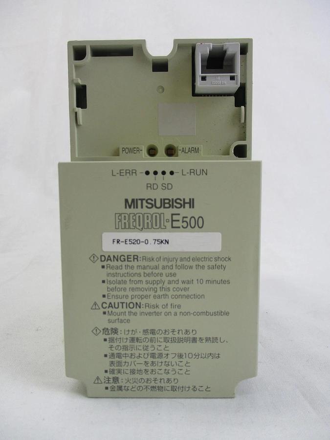 Used Mitsubishi Electric FR-E520-0.75KN Inverter FREQROL-E500 Reseller Lot of 2 Spare