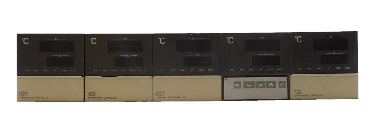 Used Omron E5AX-A20 Temperature Controller E5AX Reseller Lot of 5 Working Surplus