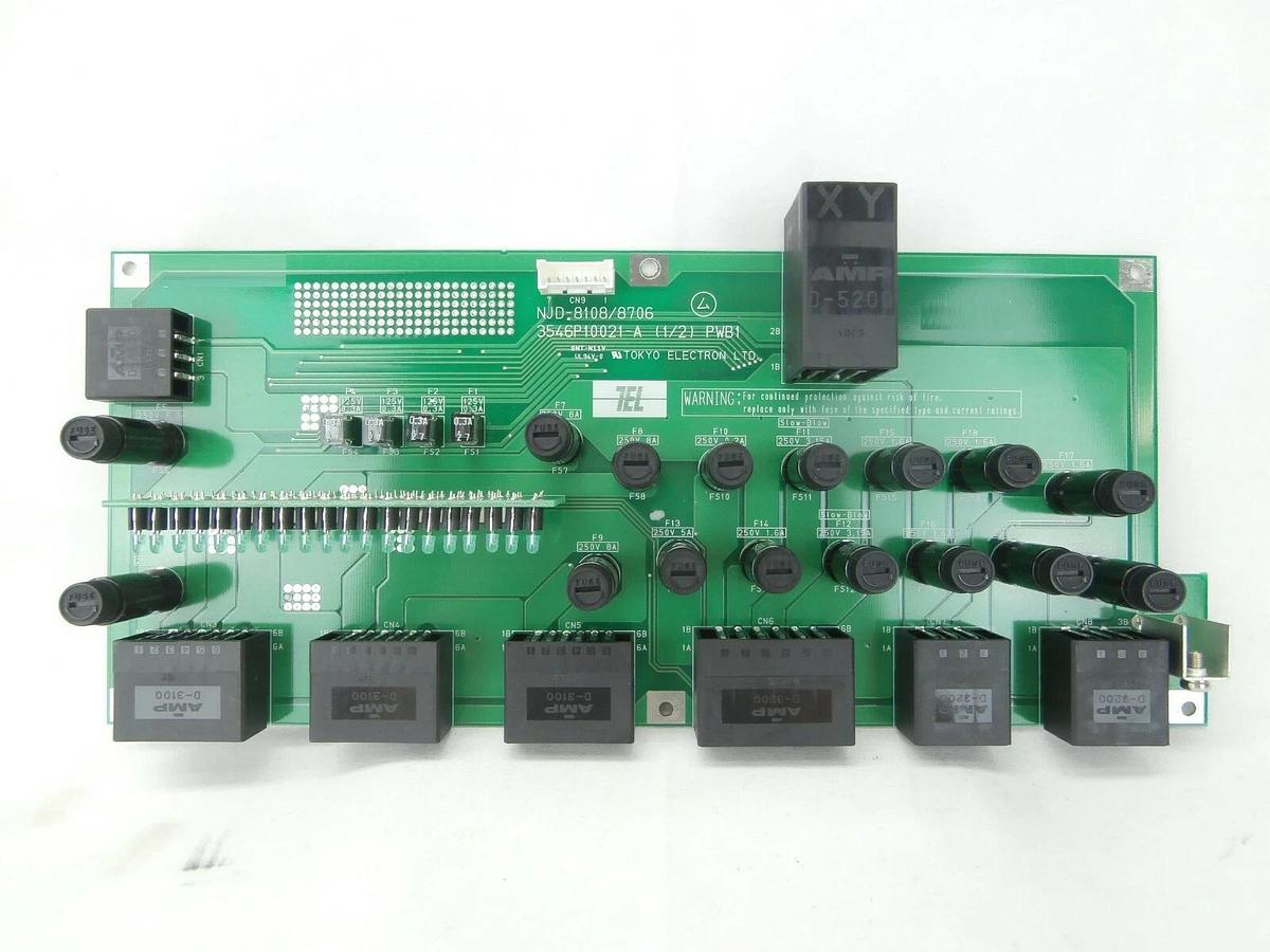 Used TEL Tokyo Electron NJD-8108/8706 Fuse Board PCB 3546P10021-A (1/2) PWB1 Working