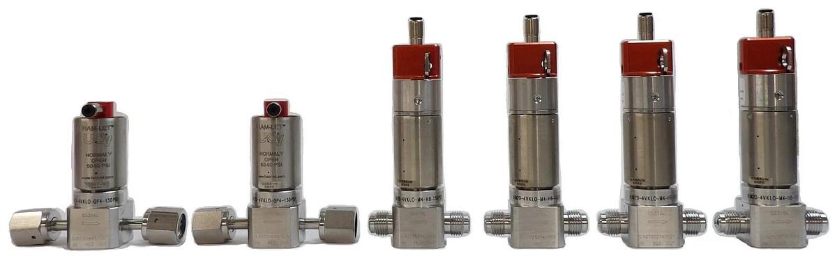 Used Ham-Let 2LNS4O-CM2-HB HM20-4VKLO-GF4-150PSI Hybrid Diaphragm Valve Lot of 6 Work
