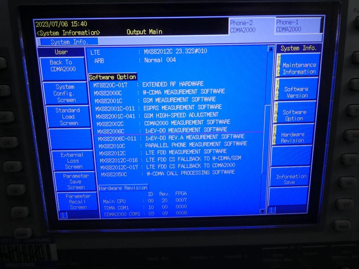 Used Anritsu MT8820C Radio Communication Analyzer GSM W-CDMA CDMA2000 LTE 23.32S