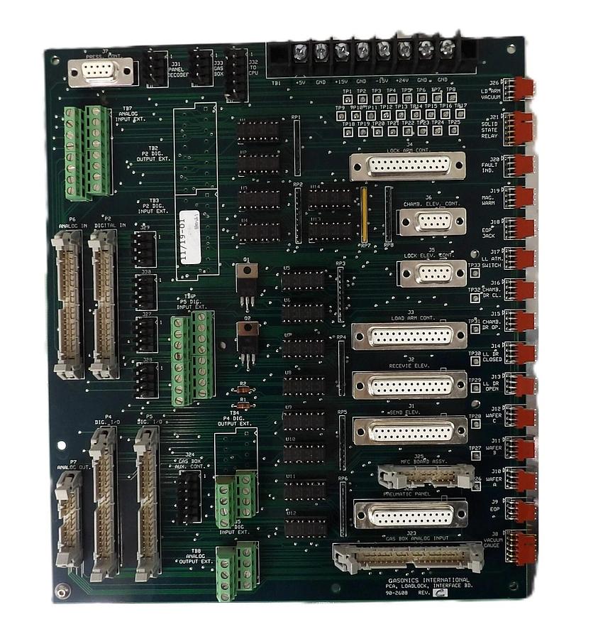 Used Gasonics International 90-2608 Loadlock Interface PCA PCB Working Surplus