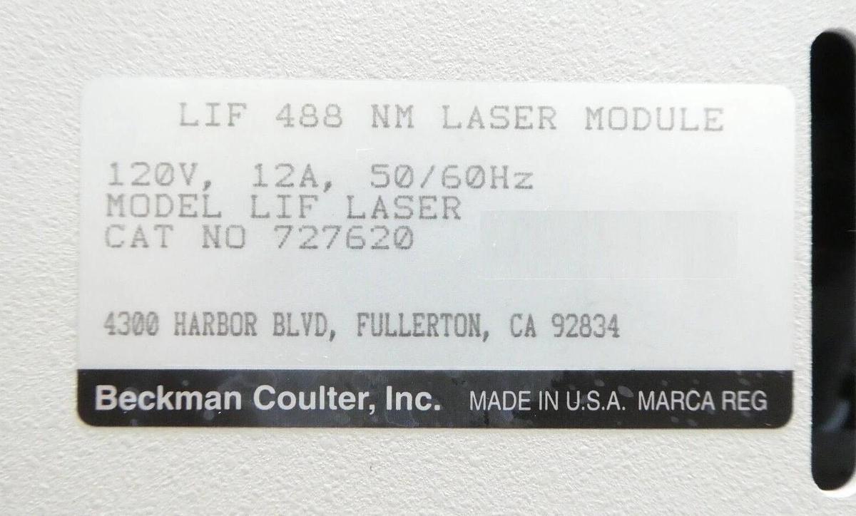 Used Beckman Coulter 727620 LIF 488 NM Laser Module Sciex Untested Surplus Spare