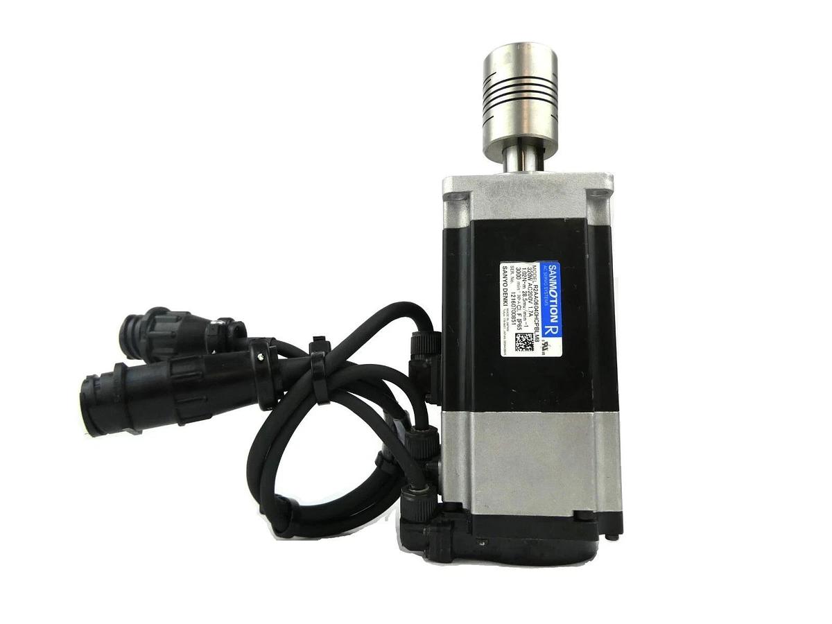 Used Sanyo Denki R2AA06040HCPBLM8 AC Servo Motor SANMOTION R Working Surplus