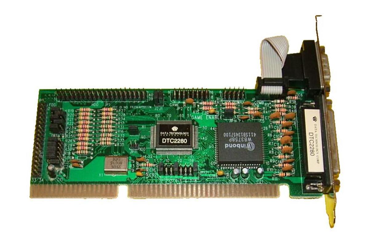 Used GaSonics Data Technology DTC2280 16-bit ISA IDE Controller PCB Card Working
