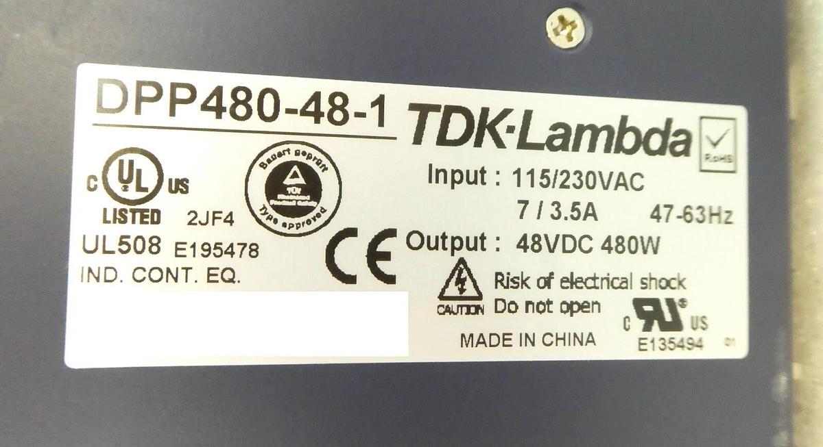Used TDK-Lambda DPP480-48-1 Power Supply Reseller Lot of 5 AMAT Working Surplus