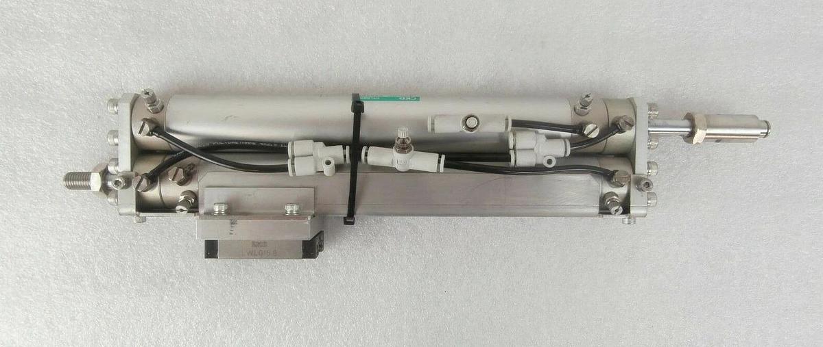 Used CKD SCM-00-25B175-P7 Load Port Pneumatic Rail TEL 3D80-001147-V6 Lot of 2 Spare