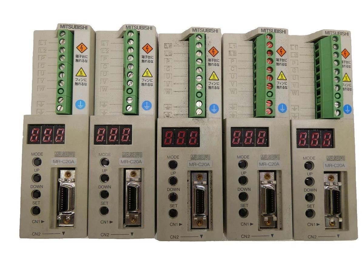 Used Mitsubishi MR-C20A AC Servo Driver MELSERVO Reseller Lot of 5 Working Surplus