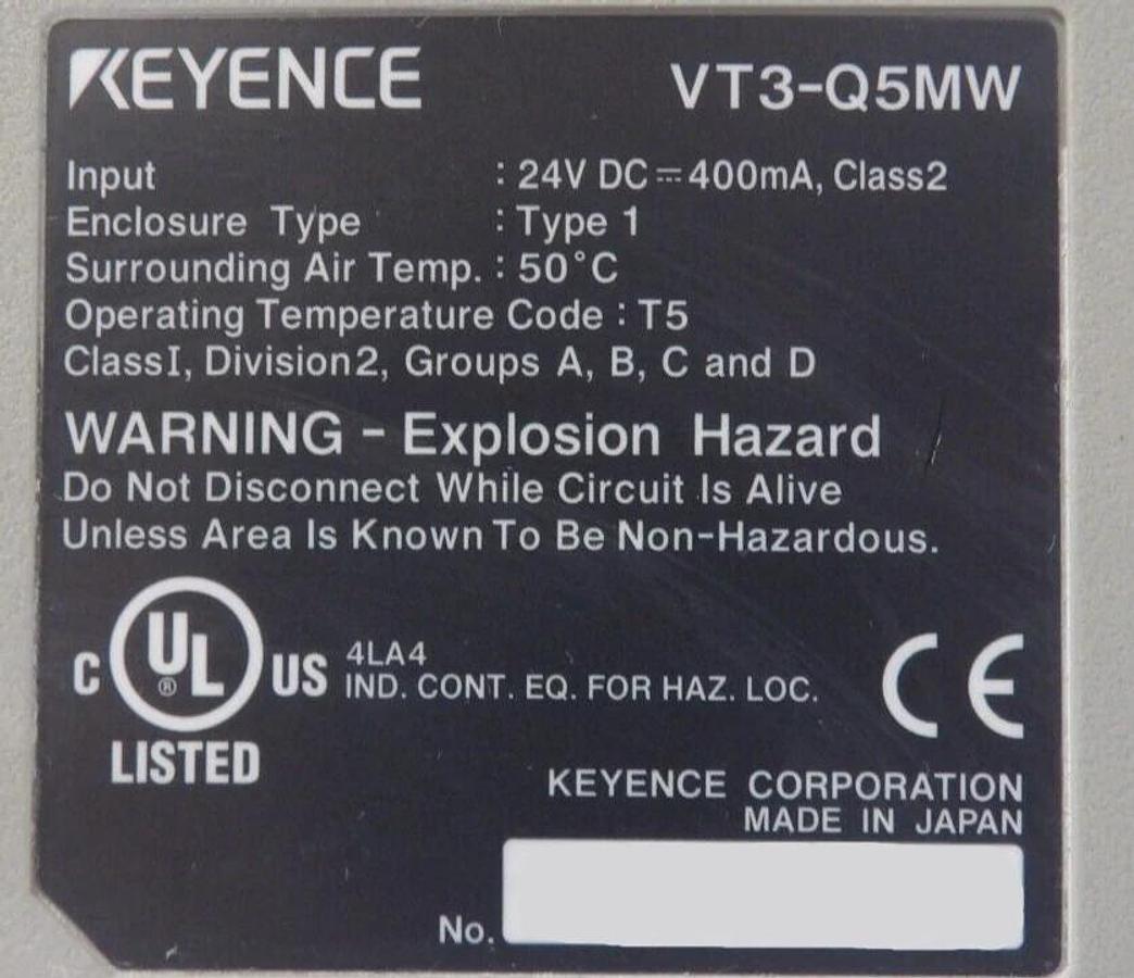 Used Keyence VT3-Q5MW Operator Interface Panel LCD Touch Screen Lot of 2 Working