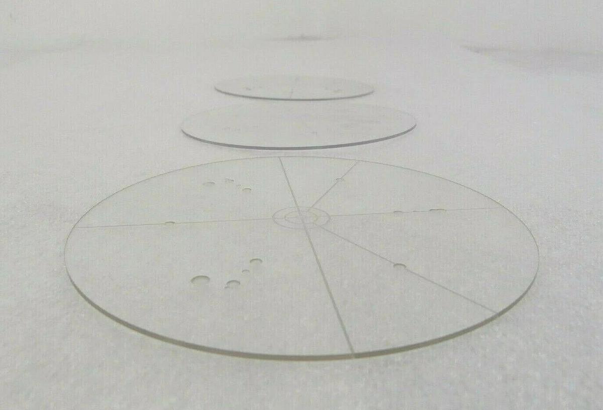 Used SVG Silicon Valley Group 90S 150mm Plastic Calibration Wafer Lot of 3 Working