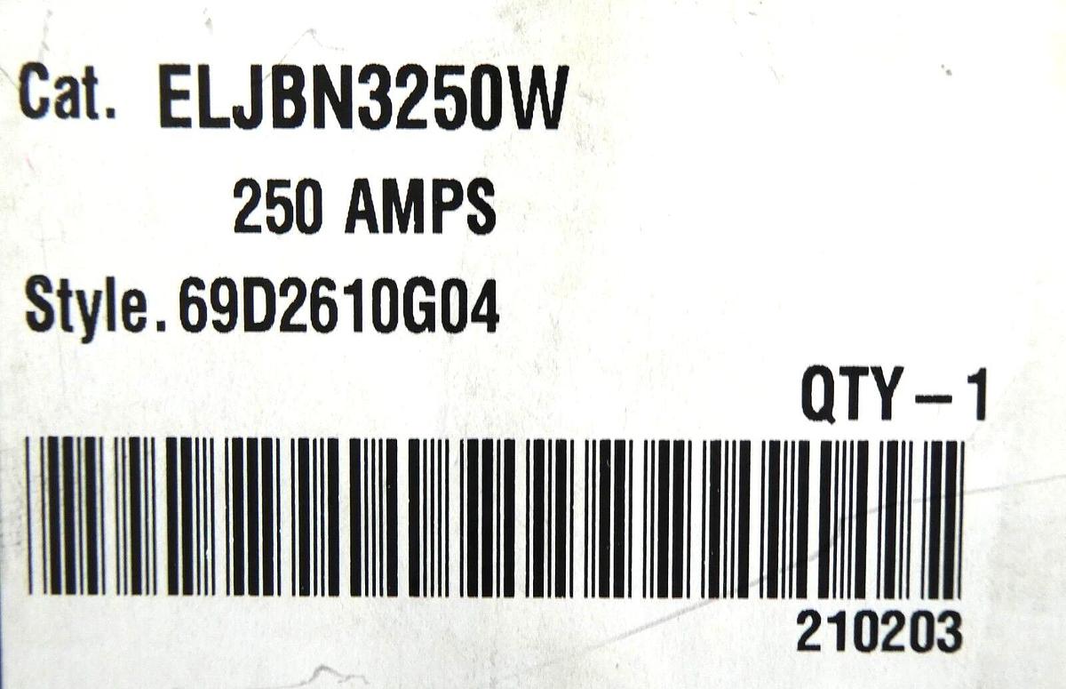 Used Eaton ELJBN3250W Industrial Circuit Breaker 69D2610G04 G Series Working Spare