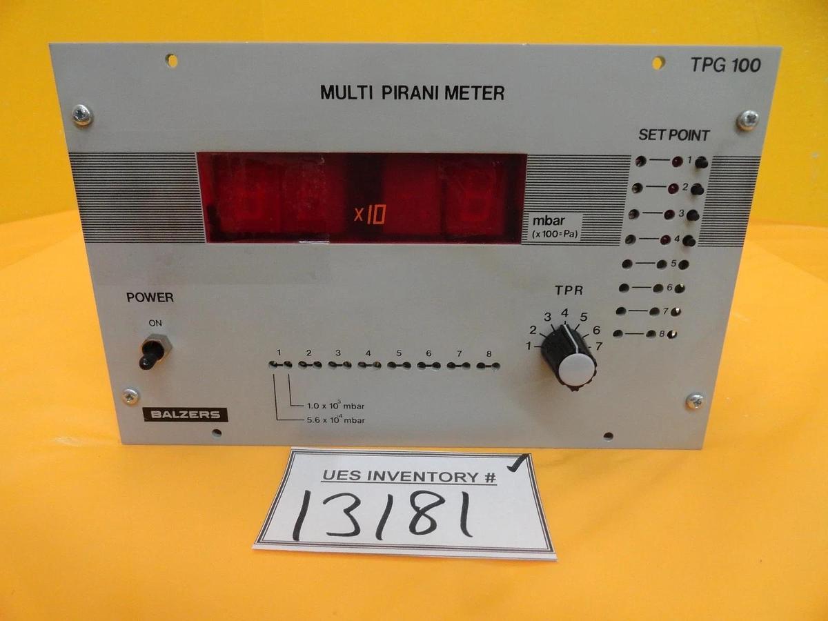 Used Balzers BG D16 015 Multi Pirani Meter Module TPG 100 M4 TPG100 Used Working