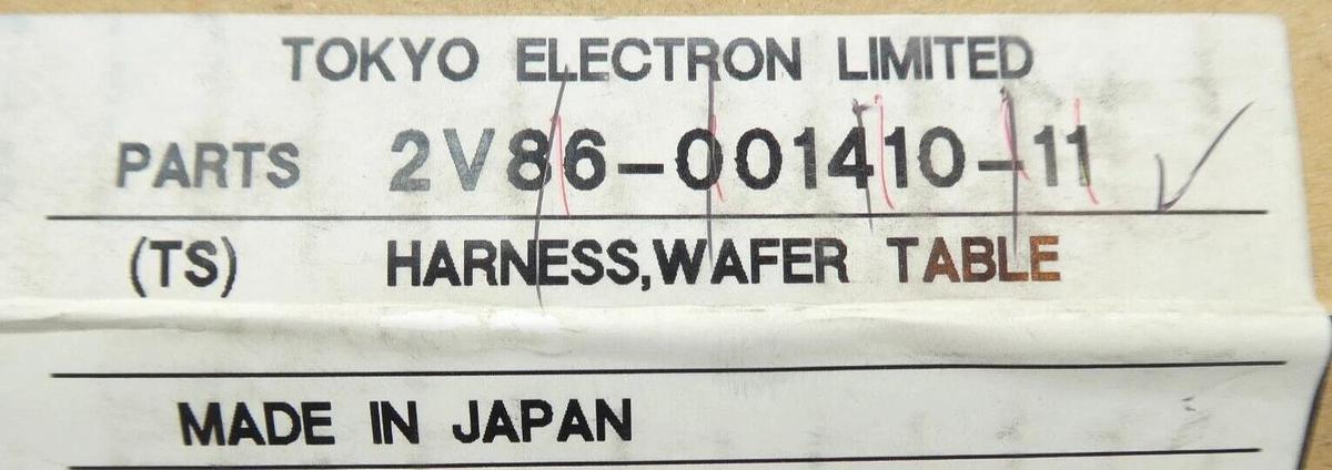 TEL Tokyo Electron 2V86-001410-11 Wafer Table Harness New Surplus