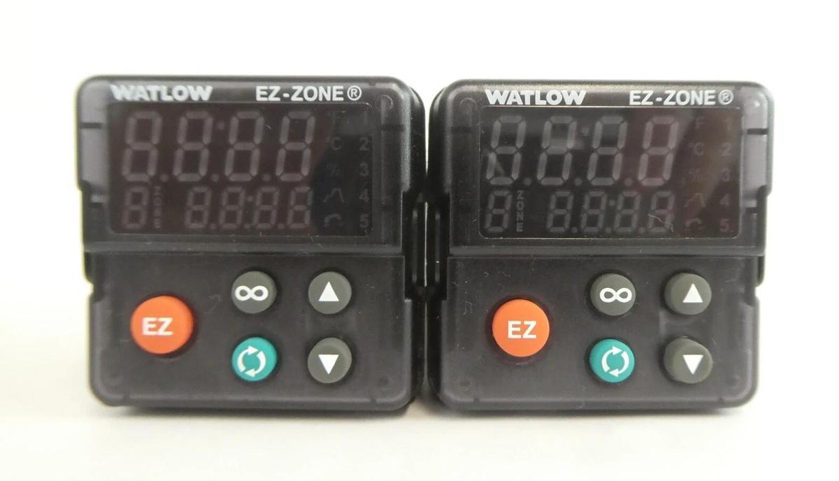 Used Watlow PM6C3FJ-5AAAAHQ EZKB-H5HC-AAAA Temperature Controller Lot of 5 Working