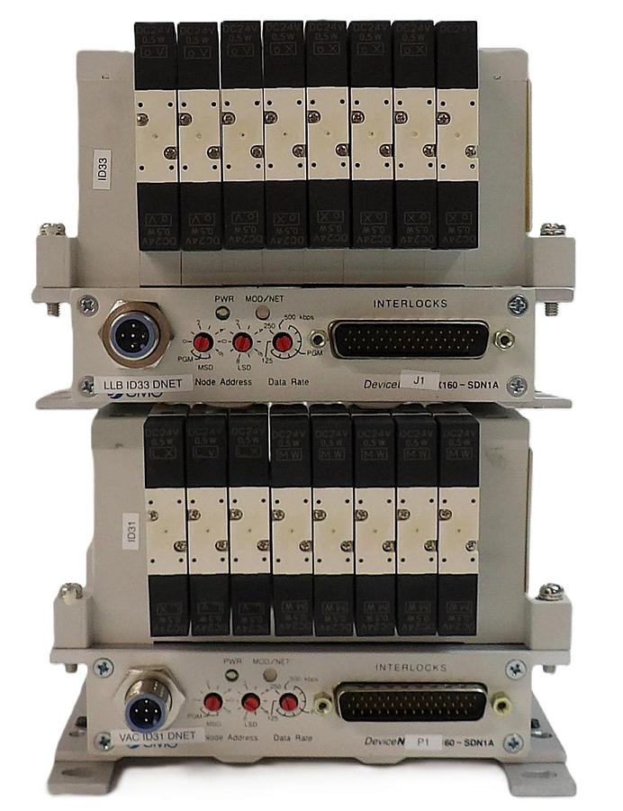 Used SMC EX160-SDN1A 8-Port Pneumatic Manifold AMAT 0190-13033 Lot of 2 Working