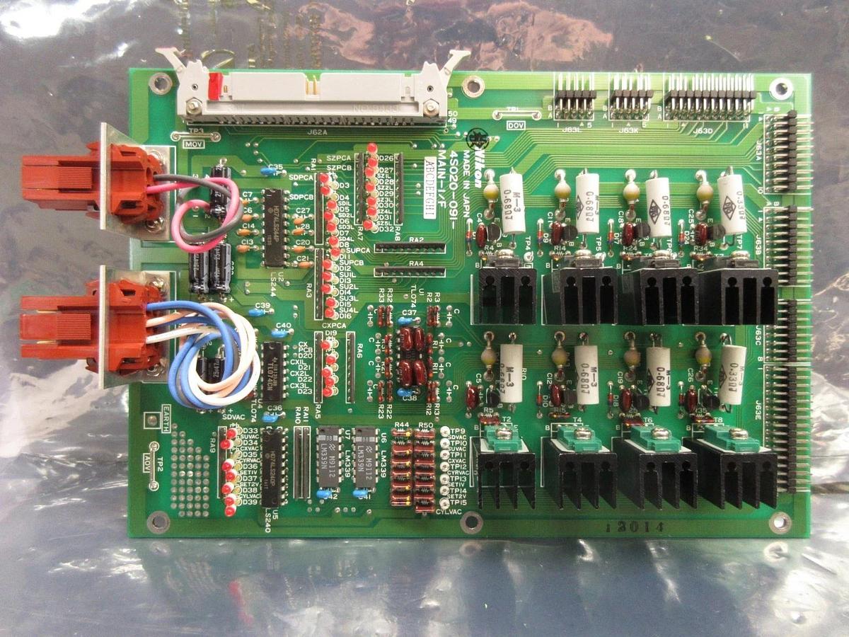 Used Nikon 4S020-091 Interface Board PCB MAIN-I/F NSR-1755G7A Step-and-Repeat Used