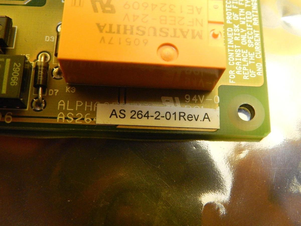 Used Alphasem AG AS264-2-01 Relay Board PCB AS264-2 Used Working