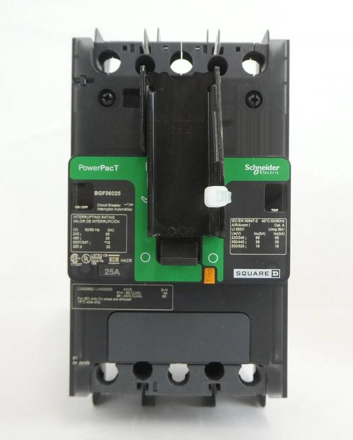 Used Schneider Electric BGF36025 3 Pole Circuit Breaker PowerPacT Lot of 3 Working