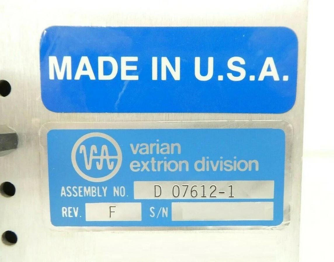 Used Varian Semiconductor D 07612-1 Beamline Vacuum System 7612001 No Relays As-Is