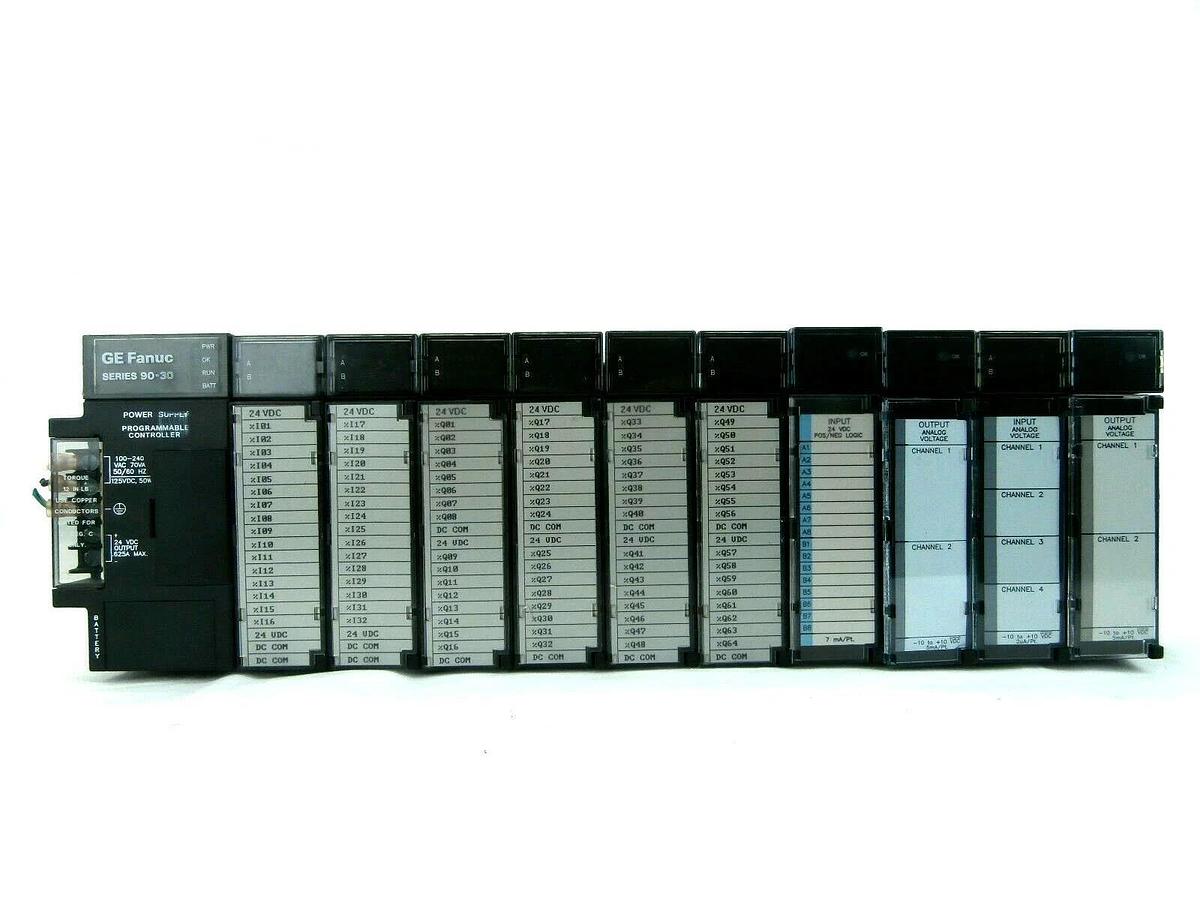 Used GE Fanuc Series 90-30 10-Slot PLC Control System IC693PWR321N IC693MDL645B Used