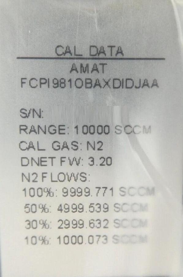 Aera FCPI981OBAXDIDJAA Mass Flow Controller MFC AMAT 0190-34222 Lot of 2 New