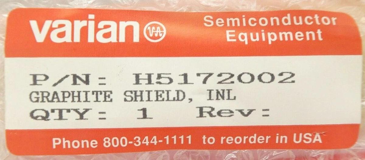 Varian Semiconductor Equipment VSEA H5172002 INL Graphite Shield Lot of 2 New