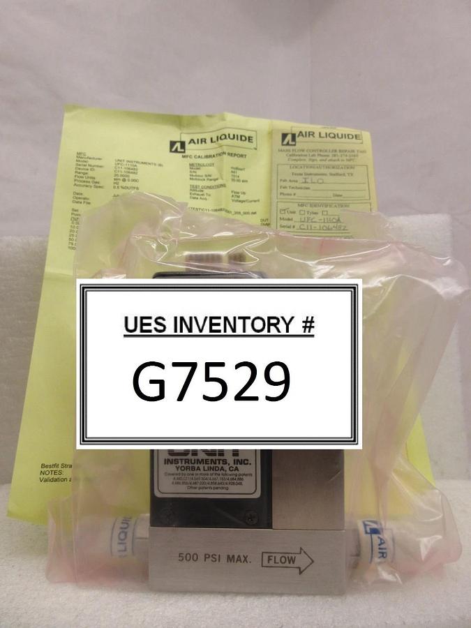 Refurbished UNIT Instruments UFC-1100A Mass Flow Controller MFC 20 SLM H2 Refurbished