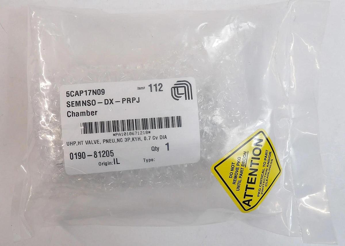AMAT Applied Materials 0190-81205 Pneumatic Diaphragm Valve Lot of 4 New