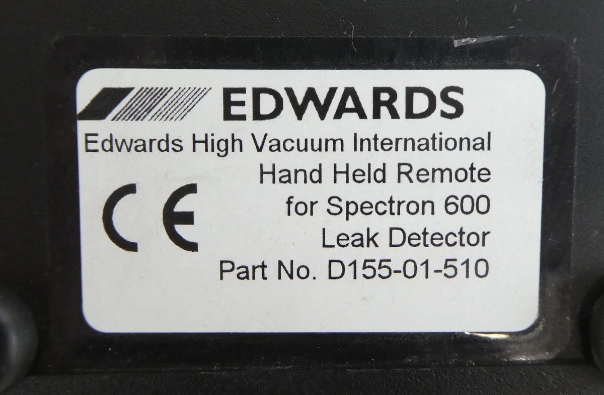 Used Edwards D155-01-510 Hand Held Remote Spectron 600 Leak Detector Working Surplus