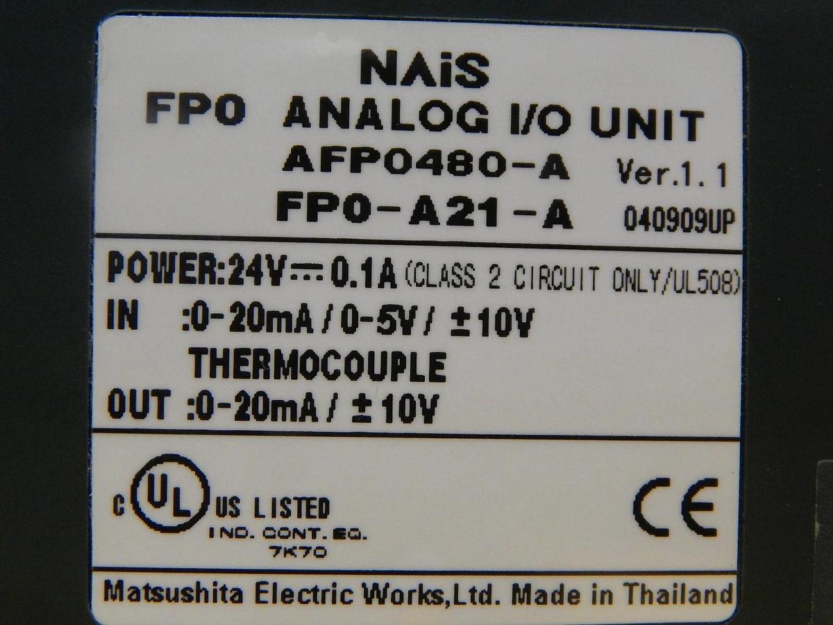 Used Matsushita NAiS Programmable PLC System FP0-C14 FP0-E16 FP0-A21 Used Working