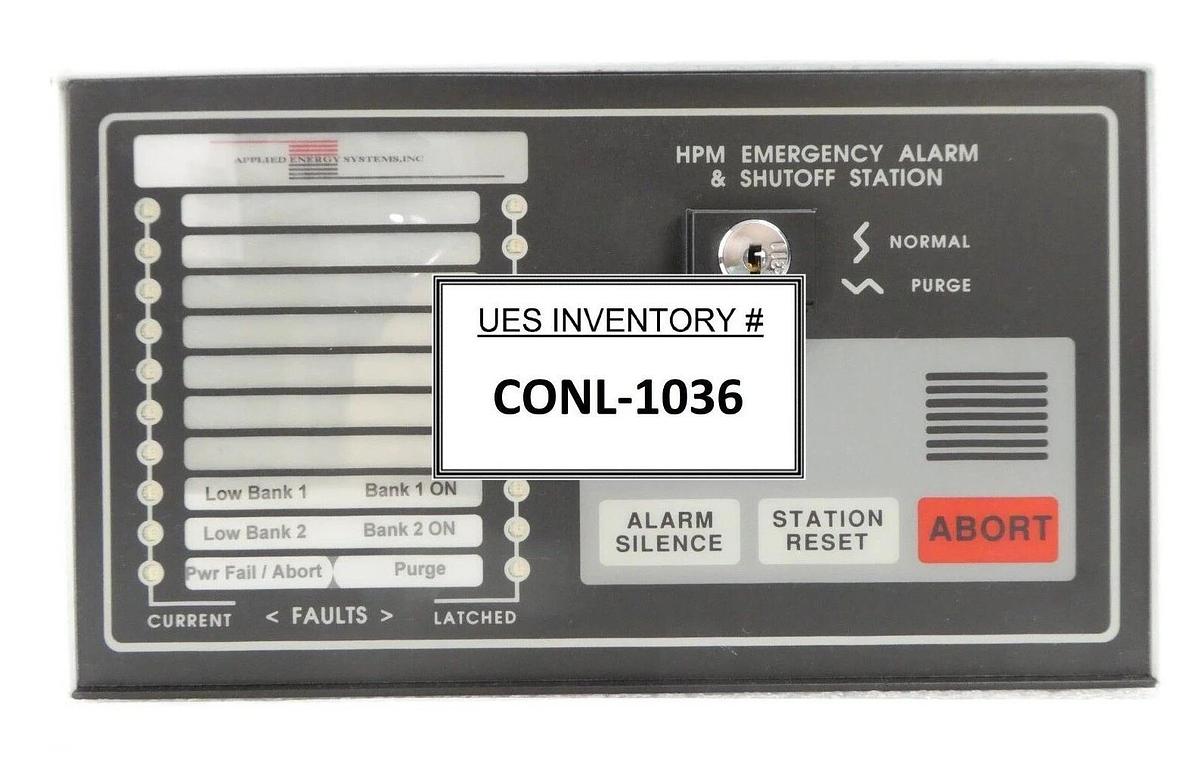 Used Applied Energy Systems 133353-86 HPM Emergency Alarm & Shut Off Station Working