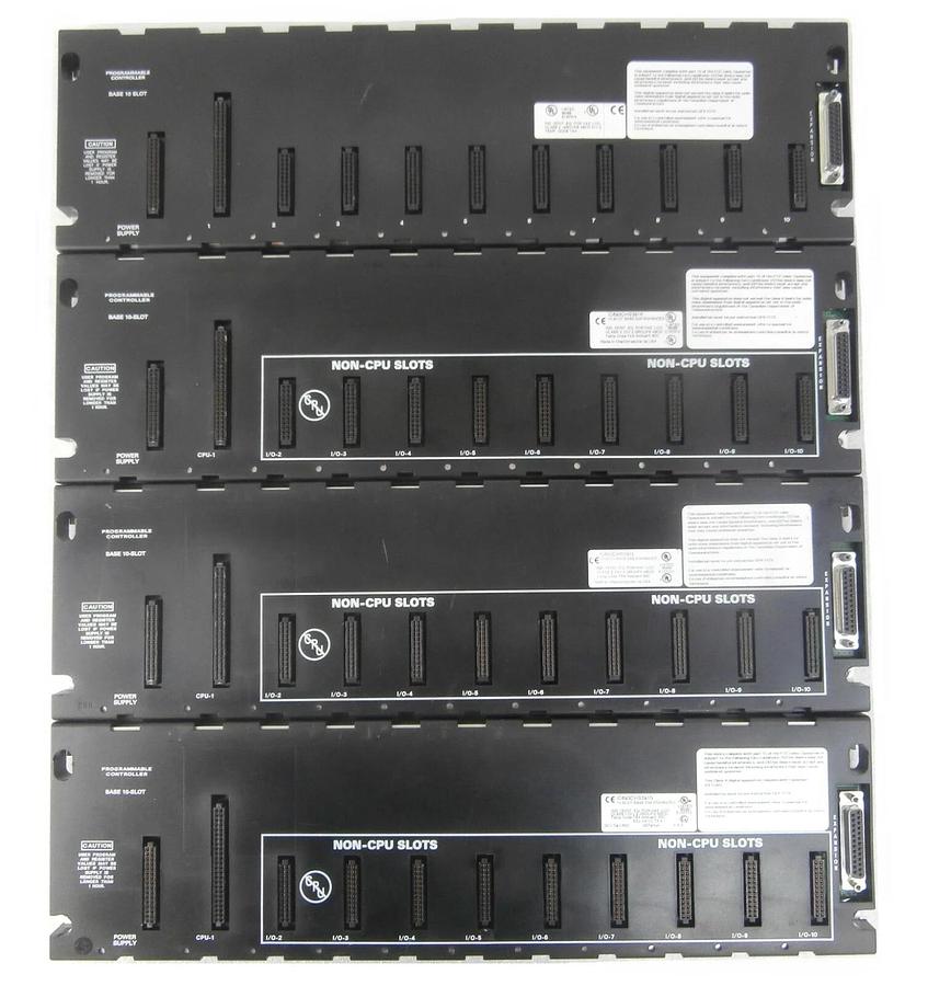 Used GE Fanuc Base 10-Slot EMI Enhanced PLC Base IC693CH5391 Reseller Lot of 4 Spare