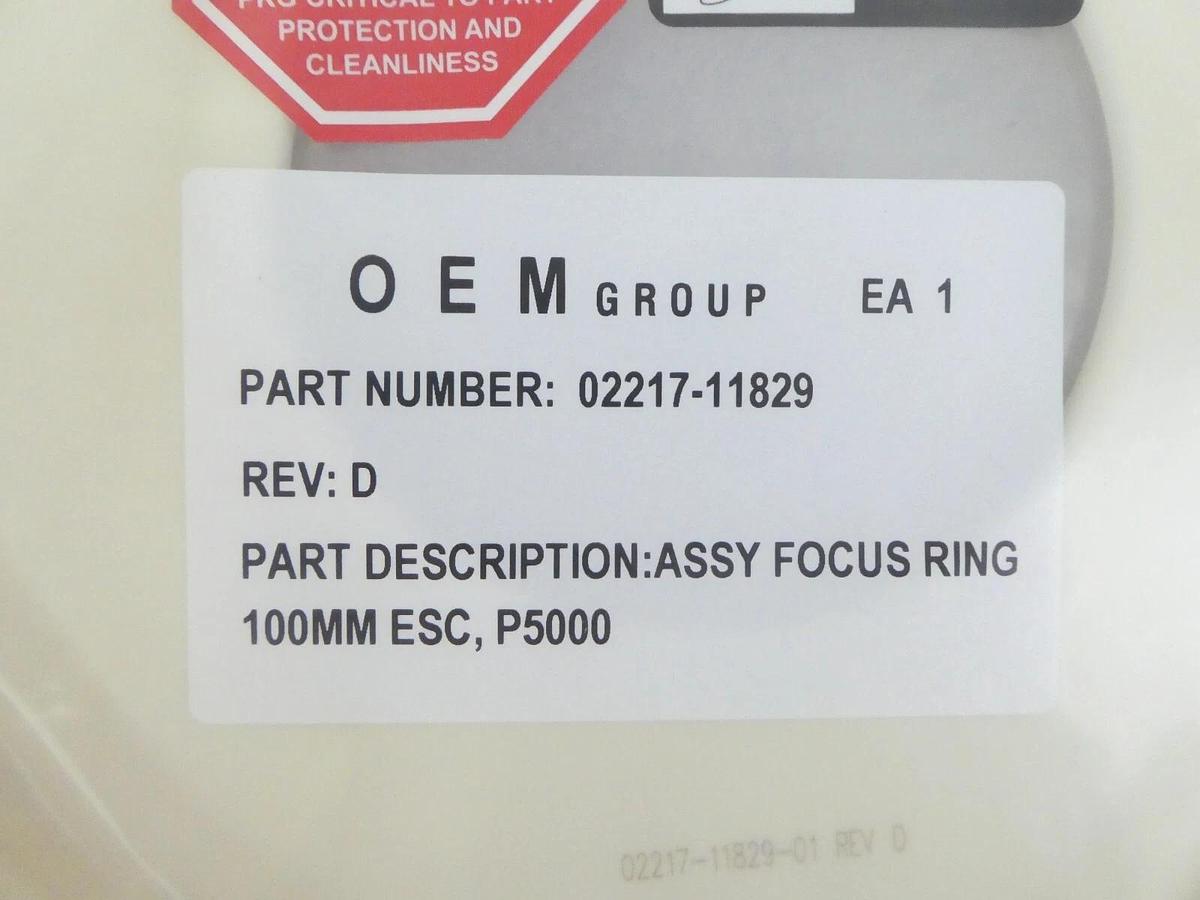AMAT Applied Materials 02217-11829 100mm ESC Focus Ring Set 02217-11829-02 New