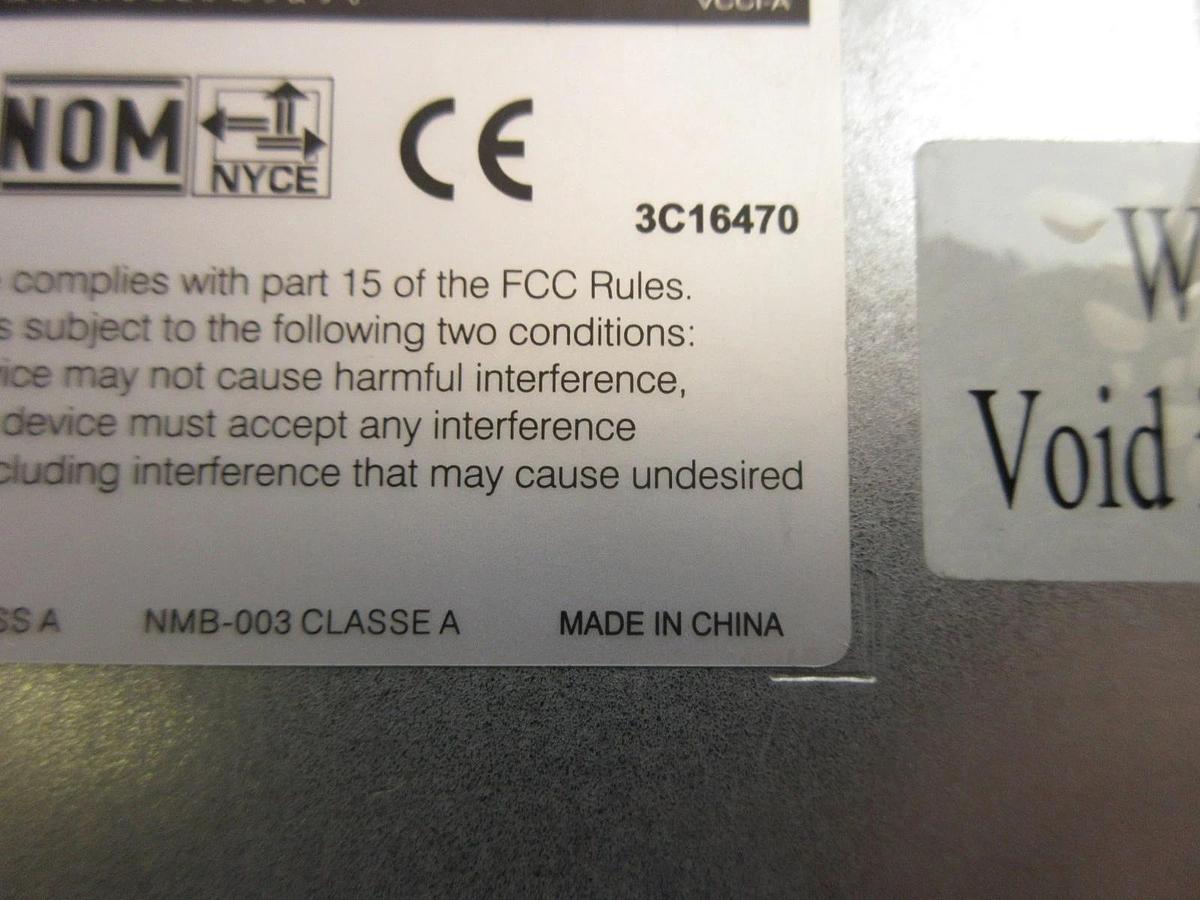 Used 3Com 1647-010-010-1.00 Baseline Switch 2016 3C16470 AMAT Quantum X Used Working