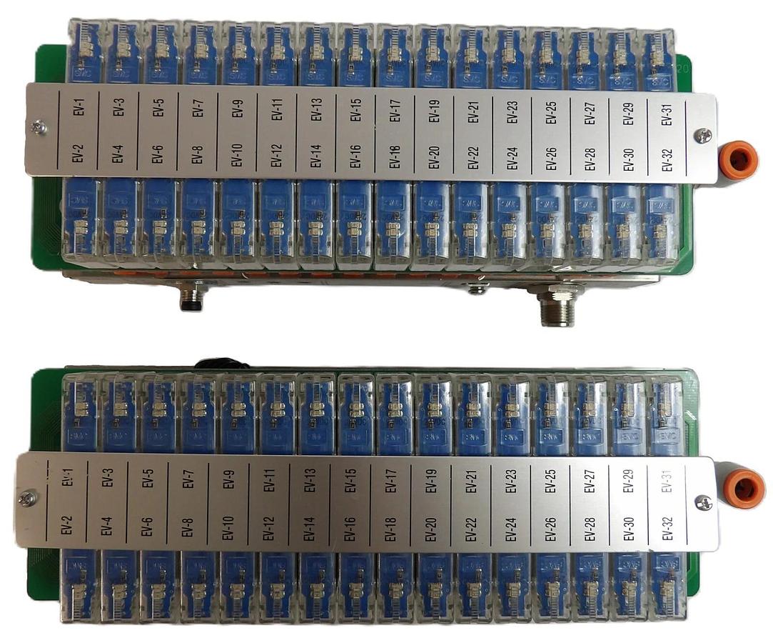 Used SMC IN587-16 32-Point EtherCAT Pneumatic Manifold Lot of 2 Working Surplus