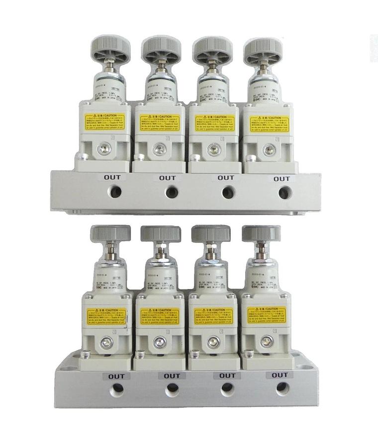 SMC IRM10-4-14 Precision Regulator Manifold Lot of 2 New Surplus