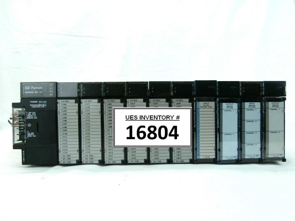 Used GE Fanuc Series 90-30 10-Slot PLC Control System IC693PWR321N IC693MDL645B Used
