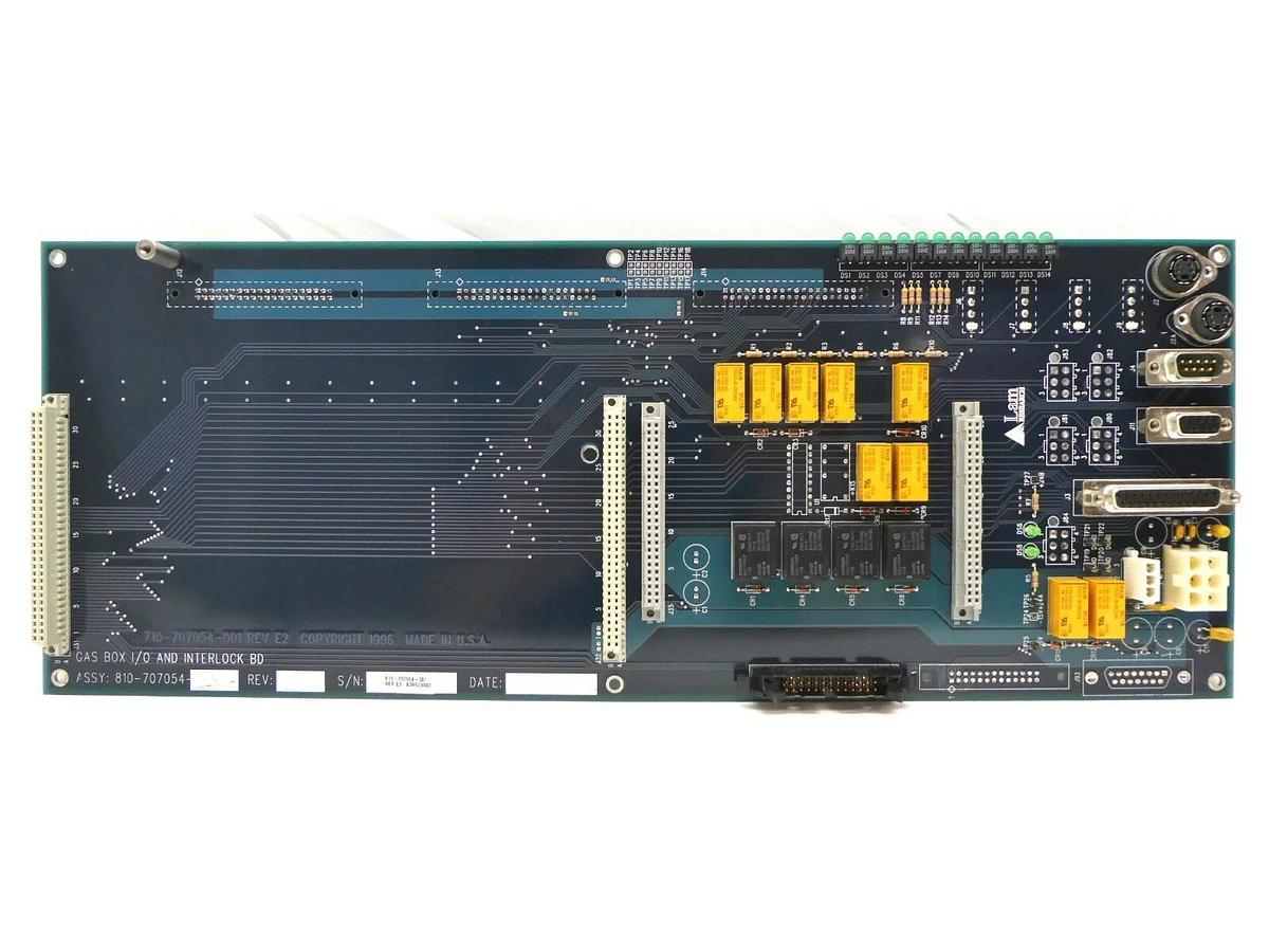 Used Lam Research 810-707054-001 Gas Box I/O Interlock Board PCB FPD Continuum Spare